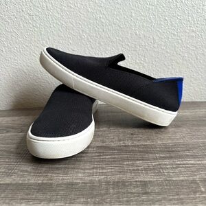 Rothy’s The Original Slip On Sneakers Black Women’s Size 8.5